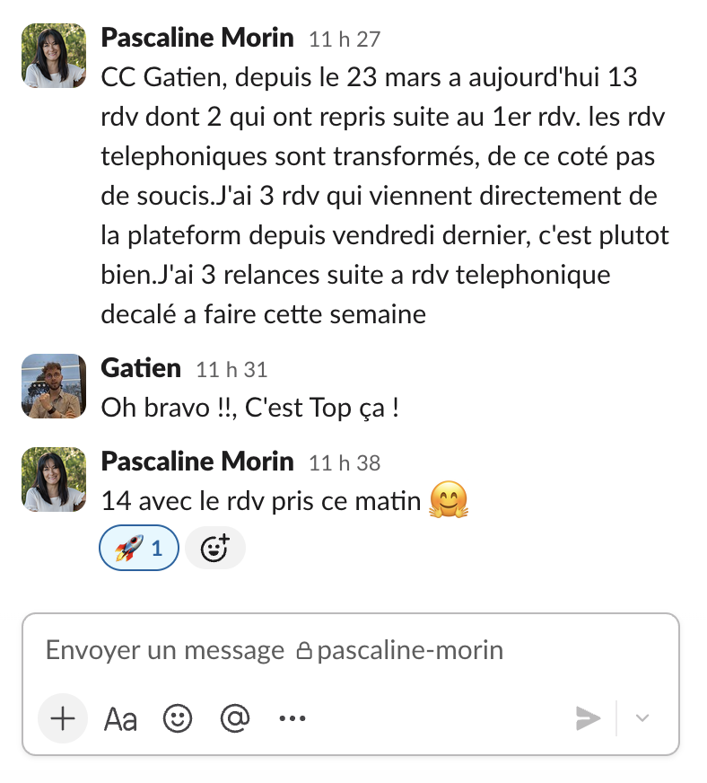 Témoignage Pascaline — 14 RDV depuis mars
